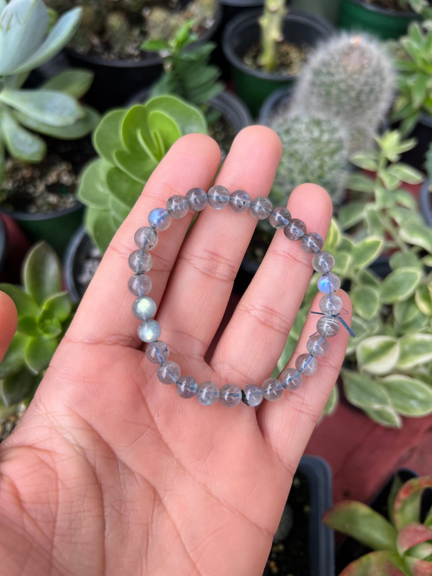 Labradorite Bracelet 6mm Size 6”