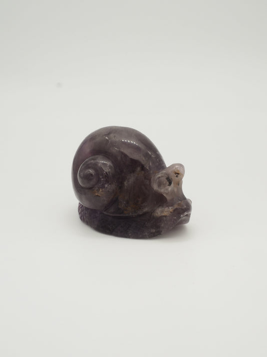 Amethyst Snail Carving