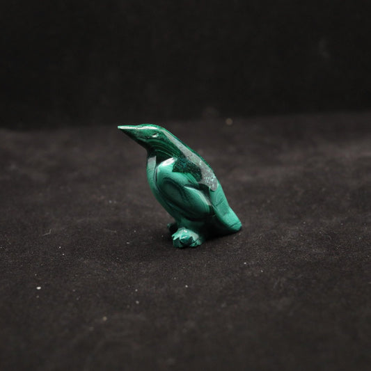 Malachite Penguin Carving