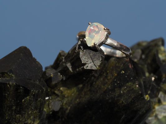 Ethiopian Opal Sterling Silver 925 ring size 6