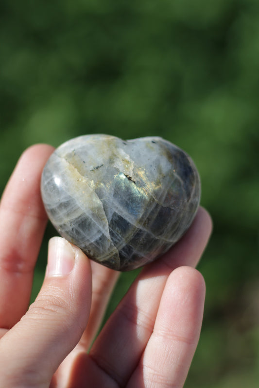 Labradorite Heart from Madagascar