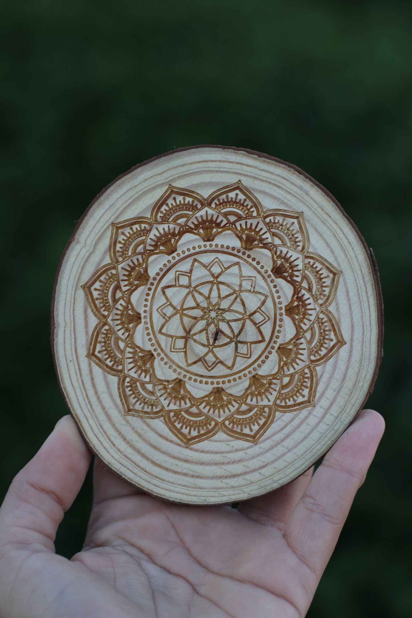 Wooden Decoration with Engraving