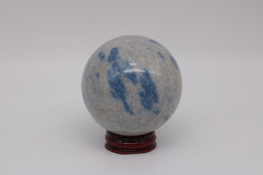 Blue Apatite in Clevelandite Sphere (67mm)